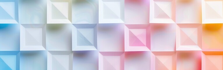 Aufkleber - A colorful background with squares of different colors. The squares are arranged in a way that creates a sense of depth and dimension. Scene is vibrant and lively, with a sense of movement and energy