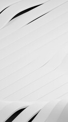 Aufkleber - 3d rendering of abstract white waves background, loop animation.