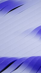 Aufkleber - 3d rendering of abstract gradient blue waves background, loop animation.