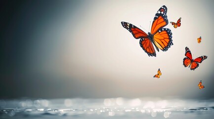 Canvas Print - butterfly in the sky