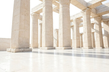 blurred columns of ancient architecture