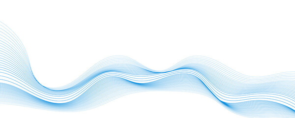 Wall Mural - abstract blue background with waves