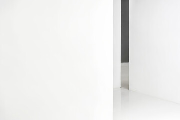 Wall Mural - Abstract White Corner with a Black Line