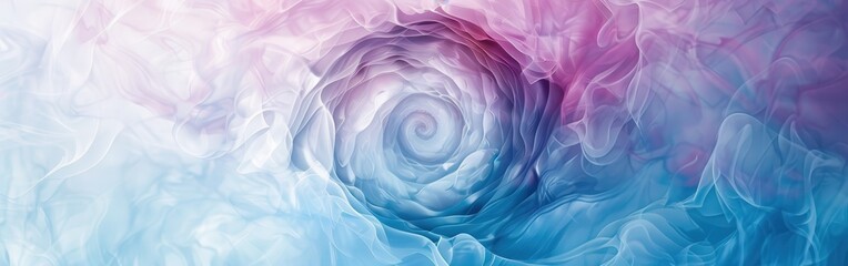 Aufkleber - An abstract image with a swirling blue and pink design that resembles a rose. The image has a soft and dreamy aesthetic with a light and airy feel.