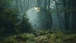 © RocknRoller Studios - Mystical Circular Frame in Enchanted Forest Setting