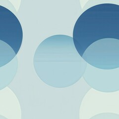 Aufkleber - This image features an abstract pattern of overlapping circles in shades of blue and green on a light blue background. The circles are arranged in a seemingly random pattern, creating a sense of depth