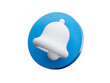© Hammad - Blue notification bell alarm icon sign 3d illustration