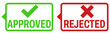 © Javanism - Set sign approved rejected icon. check mark and cross symbol design vector illustration