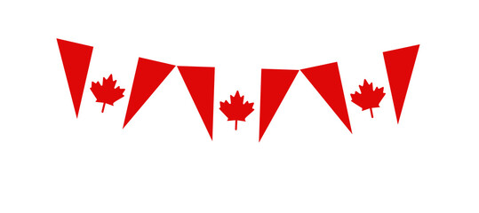 Flat illustration of the Canadian flag.