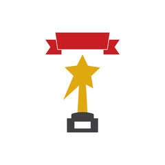 Trophy icon vector