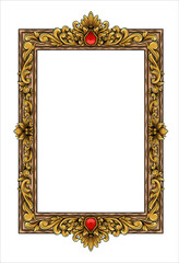 Wall Mural - Classic and luxury vintage style pattern frame design