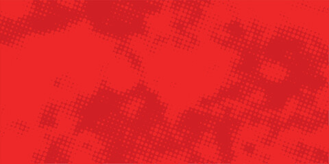 Poster - abstract dots halftone red color pattern gradient texture with technology digital background. pop ar