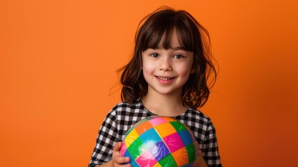 Wall Mural - The Girl with Colorful Ball