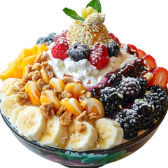 Bingsu with mixed fruit