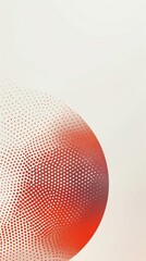 Wall Mural - Abstract geometric design with gradient red dots on white background