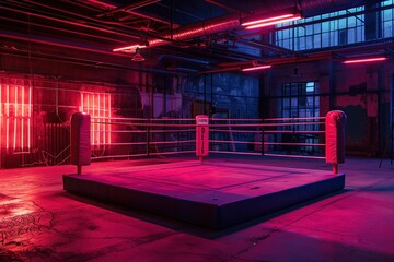 Wall Mural - Boxing ring for training and competitions