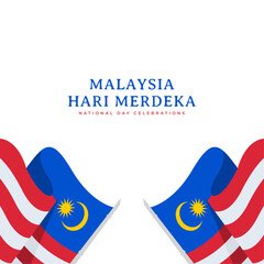 Wall Mural - Hari merdeka malaysia independence day celebration graphics template	