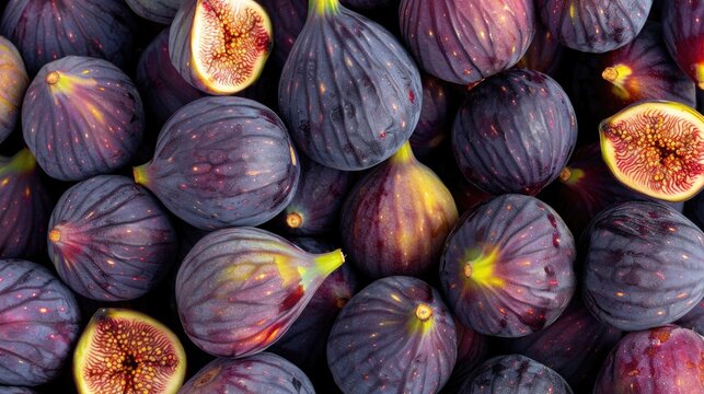 A pile of fresh figs as background