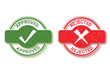 © stockerusha - vector approved and rejected stamp design