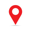 © stockerusha - vector Location Red pin with a white background