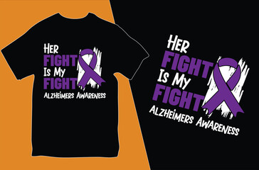 Wall Mural - Alzheimer's Mental Health T Shirt Design.