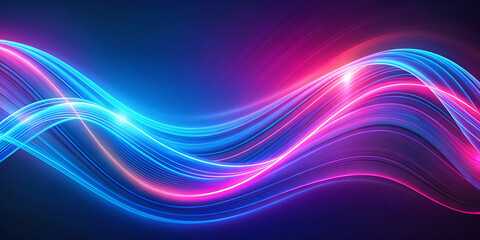 Poster - pink and blue abstract background with lines