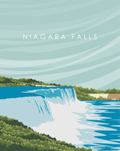 Niagara Falls travel poster