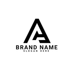 Aufkleber - Elegant letter A logo design, black in color and suitable for use as a company logo