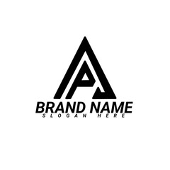 Aufkleber - Elegant letter A logo design, black in color and suitable for use as a company logo