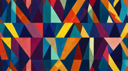 Wall Mural - geometric abstract colorful patterns