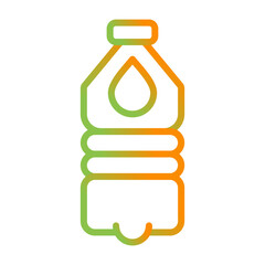 Sticker - Water bottle Vector Icon