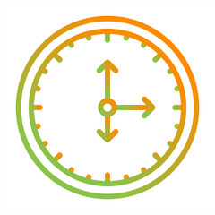 Canvas Print - Clock Vector Icon