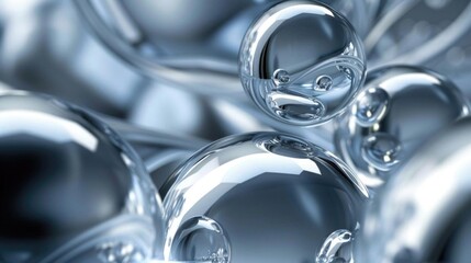 Poster - Abstract background of glass spheres, creating a beautiful and elegant visual.