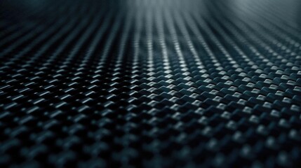 Poster - Detailed top view of carbon fiber texture, perfect for a sleek black wallpaper or background.