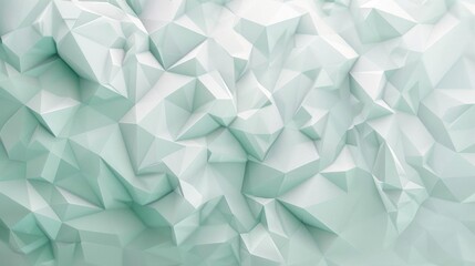 Poster - Mint solid background with a smooth low-poly gradient transitioning into gray, creating a subtle and modern look.