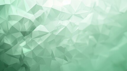 Poster - Mint to gray gradient background with a low-poly design, providing a sleek and contemporary aesthetic.