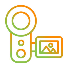 Canvas Print - Video Camera Vector Icon