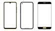 © SBA Creator  - Mobile Screen Mockup With white background. Mobile Screen 3 type mobile illustration design