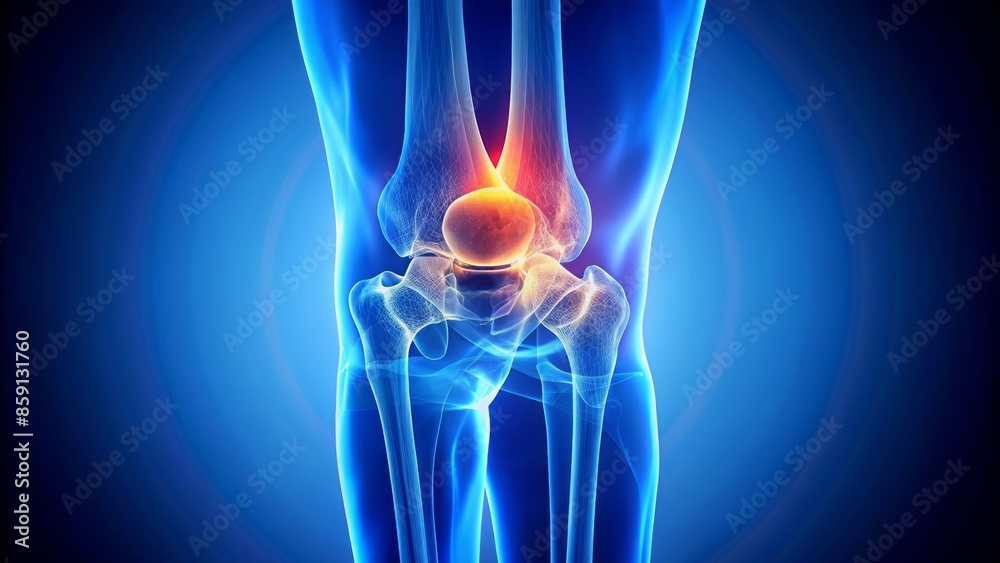 Vibrant blue-tinted 3d x-ray visualizes the intricate anatomy of a ...