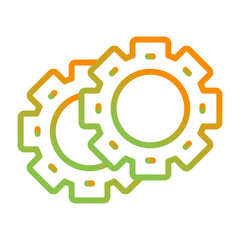 Canvas Print - Gears Vector Icon