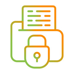 Poster - Secure Folder Vector Icon