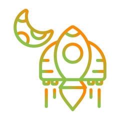 Sticker - Rocket Vector Icon