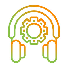 Wall Mural - Headset Vector Icon