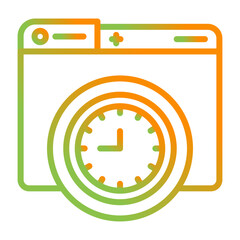 Wall Mural - Clock Vector Icon