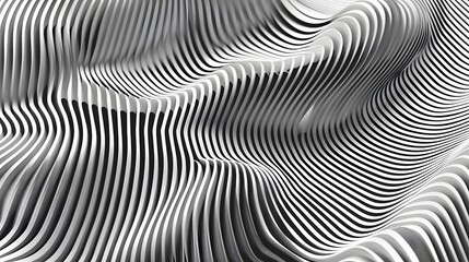 Wall Mural - abstract background design. Modern wavy line pattern (guilloche curves) in monochrome colors. Premium stripe texture for banner, business