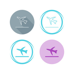 Sticker - Flight Takeoff Vector Icon