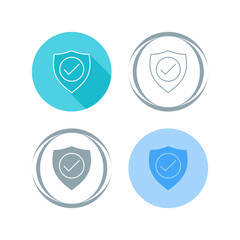 Sticker - Verified Protection Vector Icon