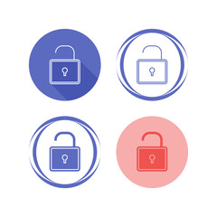 Sticker - Open Lock Vector Icon Vector Icon