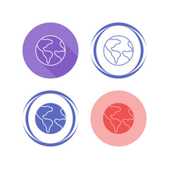 Sticker - Earth Vector Icon