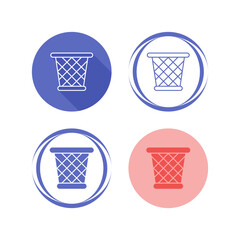 Canvas Print - Paper Bin Vector Icon